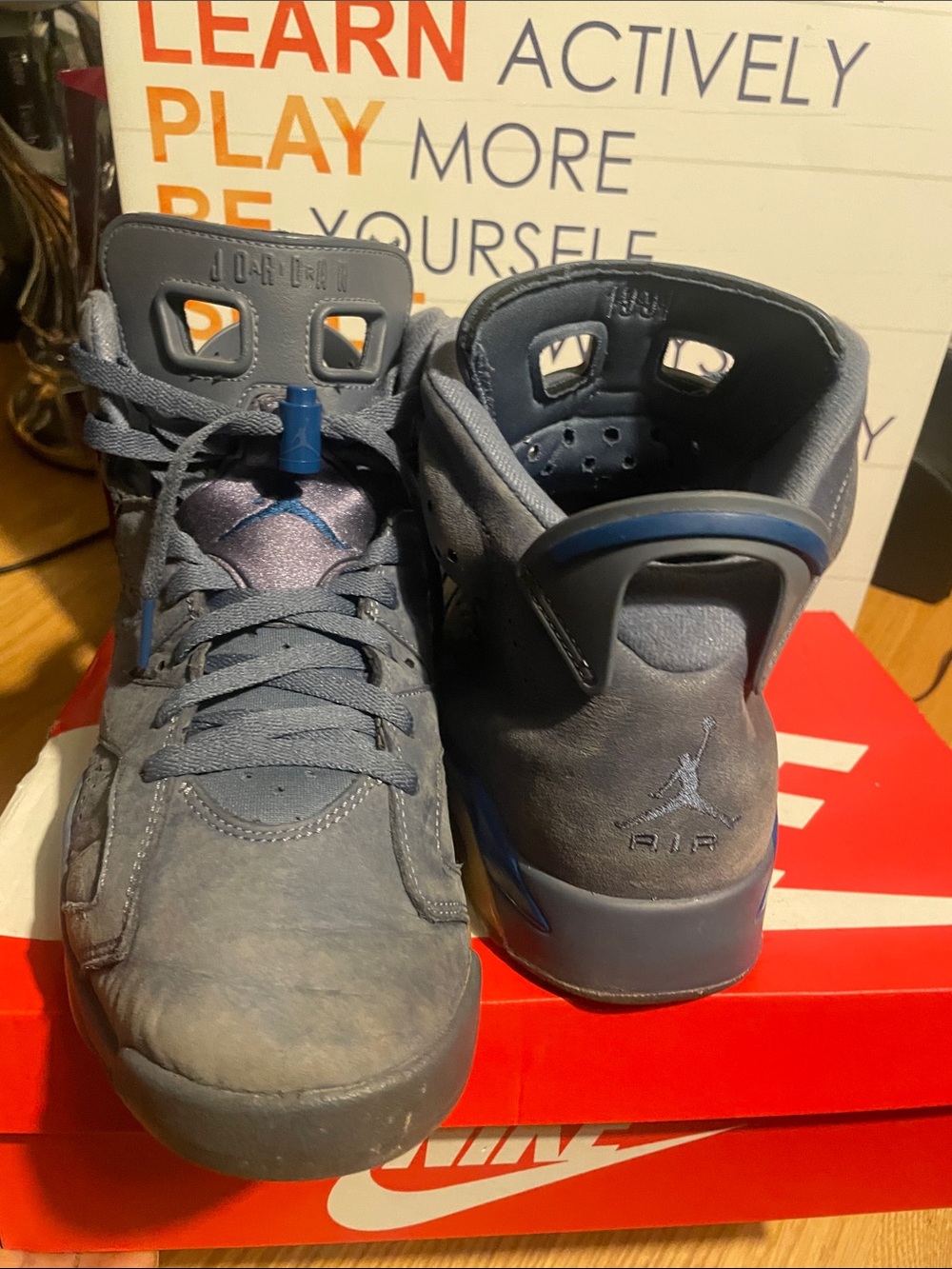 Nike Air Jordan 6 Men’s Sneakers - Slate Blue